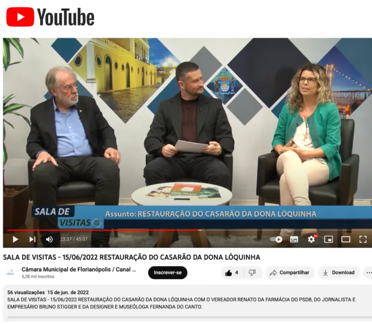 Entrevista no programa Sala de Visitas