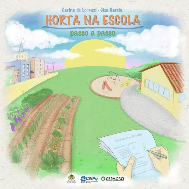 Capa do livro Horta na Escola: Passo a Passo