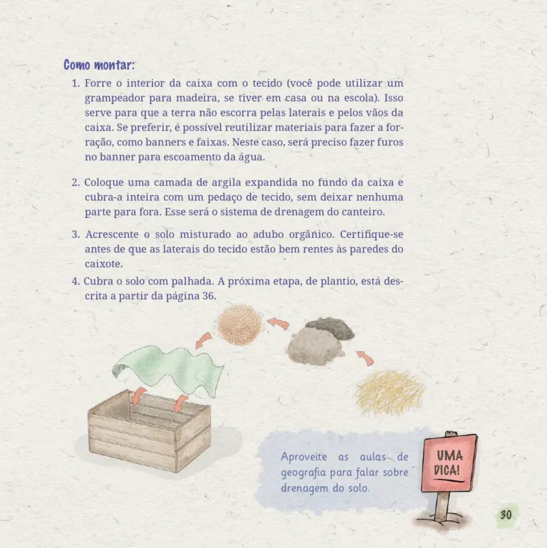Página do livro Horta na Escola